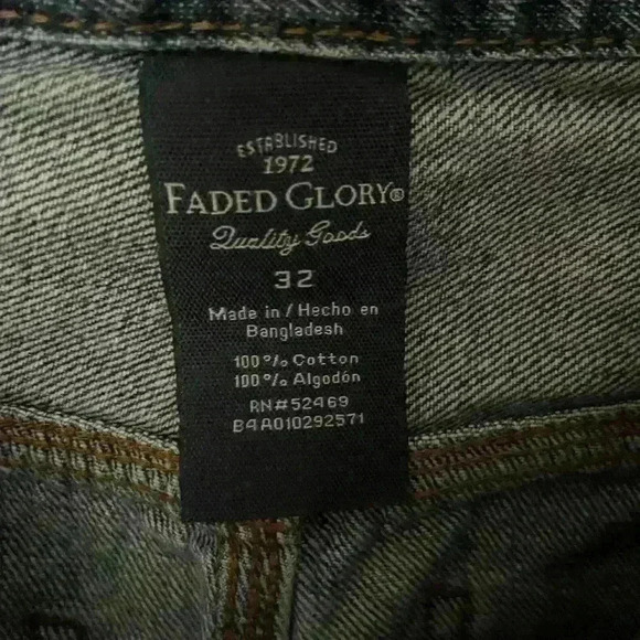 Faded Glory Denim Carpenter Shorts Jorts Men’s 32 Blue Jean Painter Pockets - Picture 5 of 5